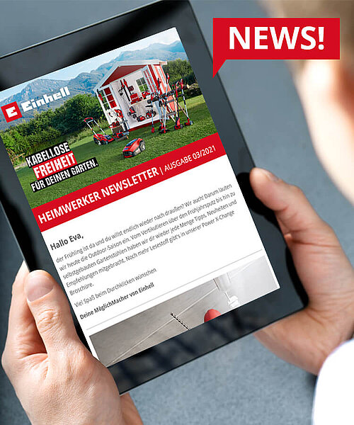Einhell Newsletter message Einhell Newsletter message
